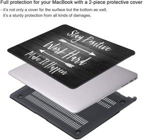 img 1 attached to 👍 iCasso MacBook Air 13 Inch Case 2020 2019 2018 Release A2337/A2179/A1932 - Durable Hard Shell Case with Keyboard Cover, Stay Positive Design