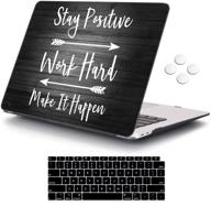 👍 icasso macbook air 13 inch case 2020 2019 2018 release a2337/a2179/a1932 - durable hard shell case with keyboard cover, stay positive design logo