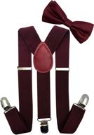 🎀 lolelai toddler and kids suspender with adjustable elasticity and bow tie set for boys and girls - a stylish accessories combo logo