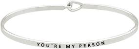 img 2 attached to 🌟 Stylish Motivational Bracelets for Women and Teens by GLAM&amp;CO - Inspiring Words and Mantras