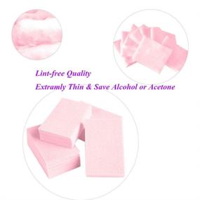 img 1 attached to Aysekone 600-штучные розовые одноразовые ватные диски для удаления геля для искусства ногтей: без пушкаров хлопковые салфетки для маникюра и удаления лака
