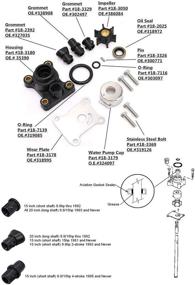 img 3 attached to Johnson Evinrude Water Pump Impeller Kit 394711 18-3327 9.9-15 HP Outboard Water Pump Kit Stroke Water Pump with Housing by AUTOUTLET