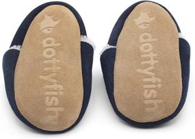 img 1 attached to 👟 Dotty Fish Toddler Slippers: Brown Boys' Shoes for Comfy Adventures