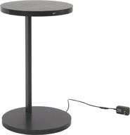 🔌 black usb round charging accent table - spatial order logo