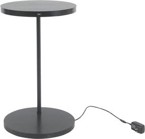 img 3 attached to 🔌 Black USB Round Charging Accent Table - Spatial Order