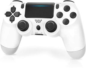 img 4 attached to Беспроводной игровой контроллер JOORREP для PS4/Slim/Pro - белый (совместим с Playstation 4)