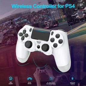 img 3 attached to Беспроводной игровой контроллер JOORREP для PS4/Slim/Pro - белый (совместим с Playstation 4)