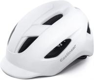 🚴 eastinear urban commuter adults bike helmet with led rear light, sun visor, and adjustable size - ideal for men and women in city cycling logo