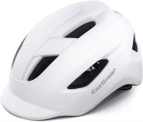 img 4 attached to 🚴 EASTINEAR Urban Commuter Adults Bike Helmet with LED Rear Light, Sun Visor, and Adjustable Size - Ideal for Men and Women in City Cycling