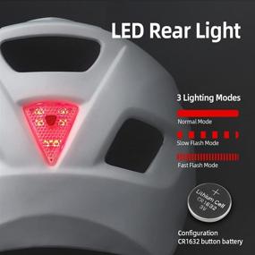 img 1 attached to 🚴 EASTINEAR Urban Commuter Adults Bike Helmet with LED Rear Light, Sun Visor, and Adjustable Size - Ideal for Men and Women in City Cycling