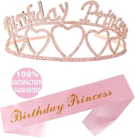 img 3 attached to 🎉 MEANT2TOBE Birthday Decorations: Celebrate in Style with Happy Birthday, Princess Sash and Tiara!