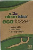 🌿 eco-friendly dental floss picks - clean idea biodegradable floss sticks - plant-based - sustainable - 300 picks logo