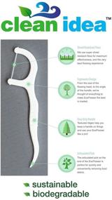 img 2 attached to 🌿 Eco-Friendly Dental Floss Picks - Clean Idea Biodegradable Floss Sticks - Plant-Based - Sustainable - 300 Picks