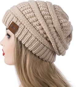 img 3 attached to 🧶 REDESS Oversized Cable Knit Cap - Chunky, Soft, Winter Warm Slouchy Beanie Hat for Men and Women