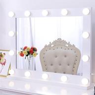 💄 chende large vanity mirror with lights, hollywood led makeup mirror - 3 color lighting modes and dimmer - 23.6 x 31.5 inches lighted wall mirror for makeup vanity- gloss white metal frame design logo