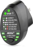 🔌 mestek socket tester gfci outlet receptacle: automatic power circuit polarity & voltage detector for ground, hot, and neutral connections logo