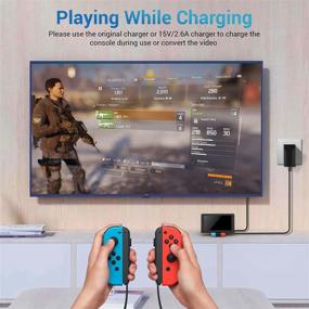 img 2 attached to 🎮 2021 Upgraded Charging Dock for Nintendo Switch - Knofarm Foldable TV Dock Station with 4K HDMI Adapter, USB 3.0 Port, and 45W Fast Charging Support - Portable Switch Dock Station