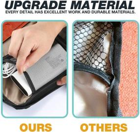 img 2 attached to 🔌 Водонепроницаемая портативная сумка для аксессуаров кабелей для путешествий с кабельными браслетами - Серый