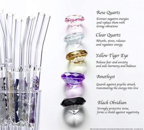 img 3 attached to 💎 Revitalize Your Sips with Real CLEAR QUARTZ Gemstone Crystal Straw – Eco-Friendly, Reusable, and 100% Natural Healing Glass Straw | 9" Long | Quantity 1