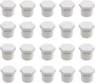 🚰 20-piece pvc pipe plug set - eau 3/4 npt water heater drain plug compatible with rv, irrigation, underground sprinkler systems, swimming pools, outdoor applications, and water supply lines. logo