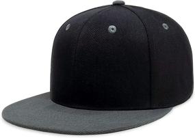 img 4 attached to 🧢 CHOK.LIDS Flat Bill Visor Snapback Hat - Adjustable Brim, High Top End, Trendy Color Style - Plain Tone Baseball Cap