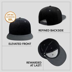img 3 attached to 🧢 CHOK.LIDS Flat Bill Visor Snapback Hat - Adjustable Brim, High Top End, Trendy Color Style - Plain Tone Baseball Cap