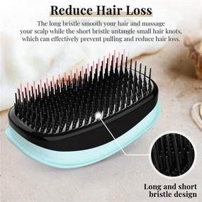 img 1 attached to 🔥 Ennva Detangling Brush - Curly Hair Brush for Women and Men - Detangler Brush for Black Natural Hair - Wet Dry Hair Detangle Brush - Tangle-Free Brushes for Teens, Kids - Curl Detangling Comb