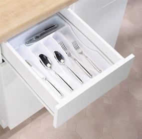 img 1 attached to Rubbermaid Adjustable Cutlery Tray White