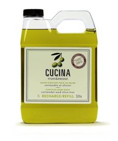 img 1 attached to 🍏 CUCINA Fruits & Passion Hand Soap - Coriander & Olive Tree, 33.8OZ/1L – Refill for Long-lasting Freshness!