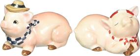 img 1 attached to 🐷 Barn Yard Pig Salt and Pepper Set by Appletree Design - 2-Inch and 2-1/8-Inch