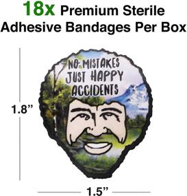 img 3 attached to 🎨 GAMAGO Bob Ross Adhesive Bandages - Pack of 18 Individually Wrapped Self Adhesive Bandages - Sterile, Latex-Free &amp; Conveniently Removable - Humorous Gift &amp; First Aid Addition
