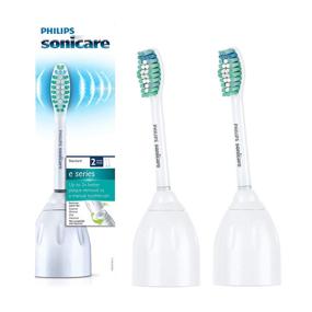 img 3 attached to Authentic Philips Sonicare E-Series Replacement Toothbrush Heads, Pack of 2, White - HX7022/66