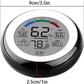 img 1 attached to 🌡️ Advanced Touchscreen Digital Hygrometer: Accurate Temperature and Humidity Monitoring for Home, Office, and Greenhouse Environments