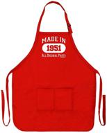 🎂 1951 vintage 70th birthday apron: stylish two pocket apron for kitchen logo