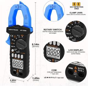 img 1 attached to ⚡ AP-7200B Digital Clamp Meter: TRMS 6000 Counts AC DC Meter with Auto-ranging, Capacitance, Continuity, Amperage, Voltage, Ohm Clamp-on Ammeter