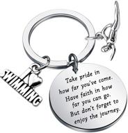 keychain swimming inspirational jewelry swimmers logo