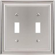 🔘 amerelle continental double toggle wallplate with satin nickel finish logo