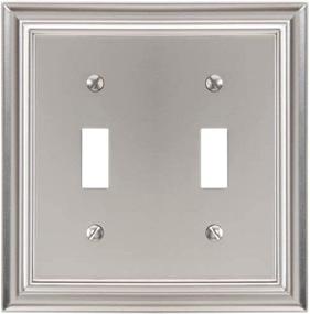 img 3 attached to 🔘 Amerelle Continental Double Toggle Wallplate with Satin Nickel Finish