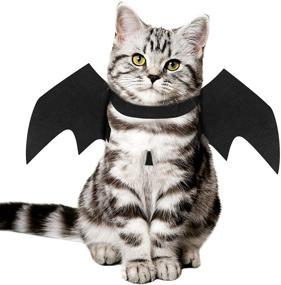 img 4 attached to LZND Pet Cat Bat Wing Halloween Costume for Cats & Dogs - Party Accessories for Halloween Party Decoration, Cute Collar Leads, and Cosplay Dress-Up