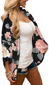 img 2 attached to Womens Chiffon Floral Swimsuit Cardigans Women's Clothing and Swimsuits & Cover Ups