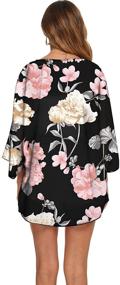 img 3 attached to Womens Chiffon Floral Swimsuit Cardigans Women's Clothing and Swimsuits & Cover Ups