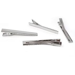 img 1 attached to Multipurpose 50PCS Silver Tone Metal Alligator Hair Clips for Arts, Crafts, Hanging, and Organization (6.5cm/2.56inch)