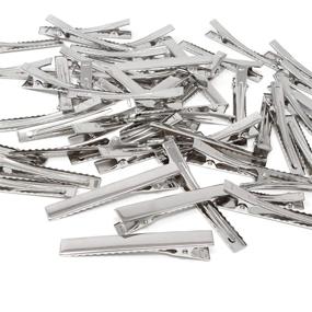 img 4 attached to Multipurpose 50PCS Silver Tone Metal Alligator Hair Clips for Arts, Crafts, Hanging, and Organization (6.5cm/2.56inch)