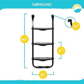 img 2 attached to 🪜 Convenient and Sturdy SkyBound PT LD 3 C 3 Step Trampoline Ladder