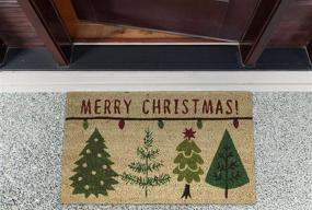 img 2 attached to 🎄 DII Collection Natural Coir Doormat, 18x30, Christmas Trees: Festive Entryway Decor for the Holiday Season