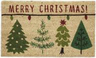 🎄 "коллекция dii натуральный кокосовая коврик для входной двери, 18x30, рождественские елки: праздничное украшение входной зоны на праздничный сезон логотип