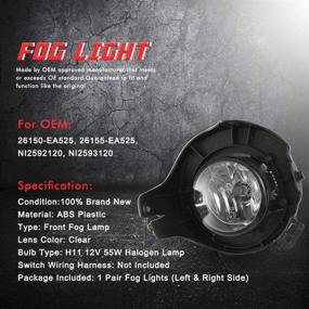 img 1 attached to 🌫️ Повысьте видимость с помощью прозрачных противотуманных фар на Nissan Pathfinder 2005-2008 и Frontier 2005-2009