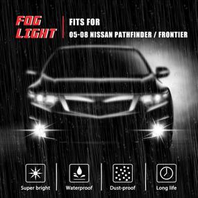 img 2 attached to 🌫️ Повысьте видимость с помощью прозрачных противотуманных фар на Nissan Pathfinder 2005-2008 и Frontier 2005-2009