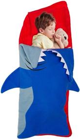 img 3 attached to Premium Silver Lilly Shark Nap Mat - 🦈 The Ultimate Kids Sleeping Bag with Attached Blanket and Pillow