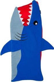 img 4 attached to Premium Silver Lilly Shark Nap Mat - 🦈 The Ultimate Kids Sleeping Bag with Attached Blanket and Pillow